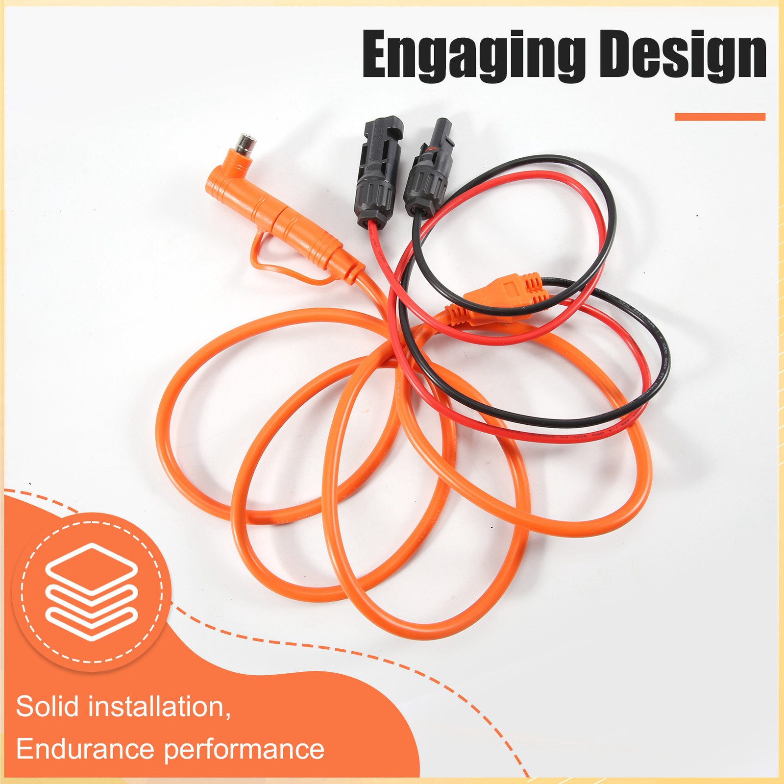 Solar Panel to DC 8mm Adapter Cable 2m, Solar Connector to DC7909/8020 Male1284