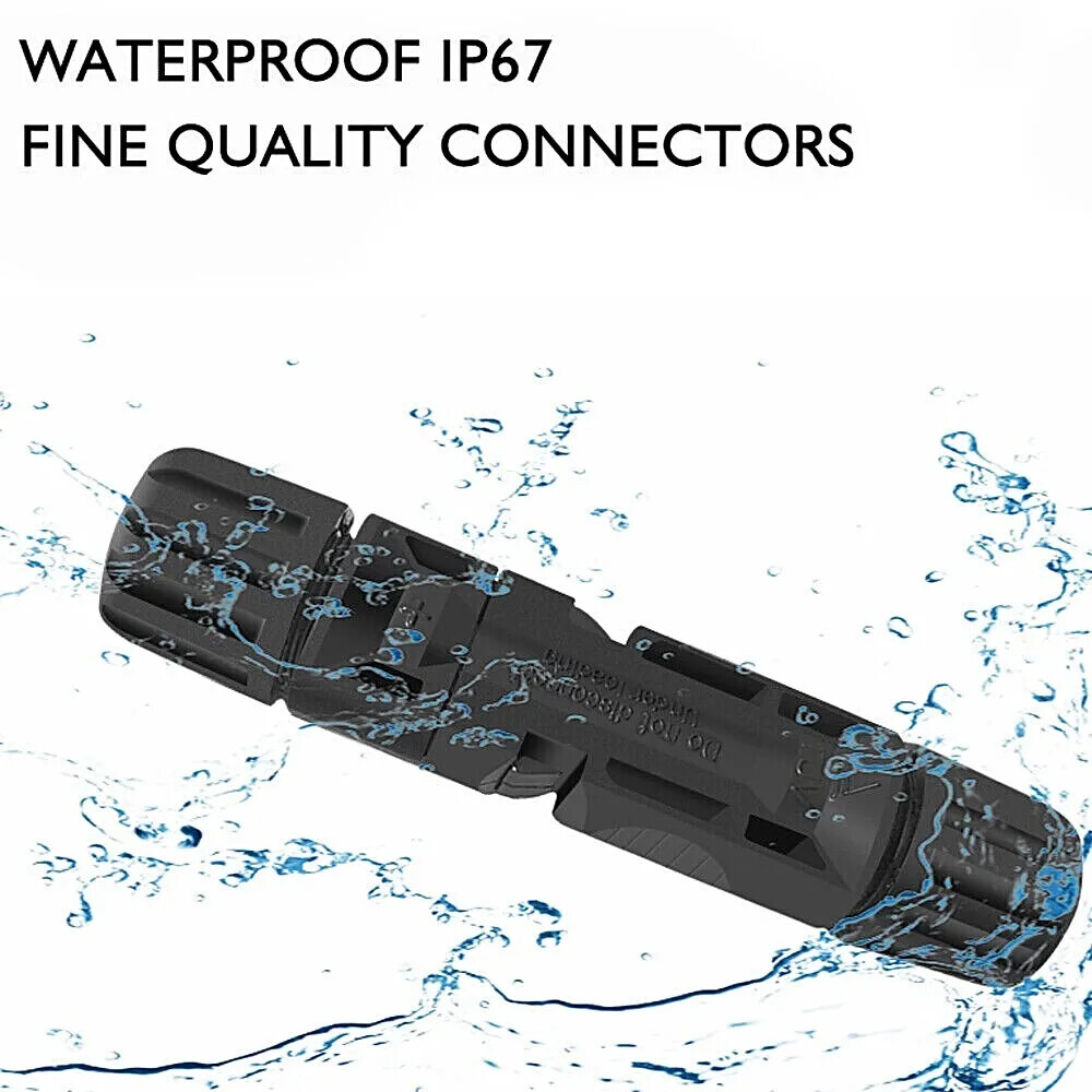 10 AWG Solar Panel Extension Cable PV Wire Solar Connectors Pair Black Red 6mm²