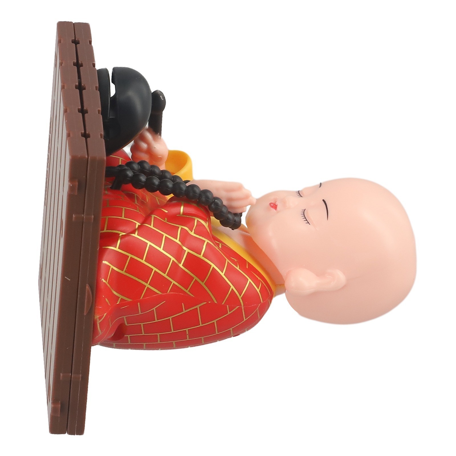 Fun Solar Monk Decoration Shaking Head Design for Cars and Home Spaces