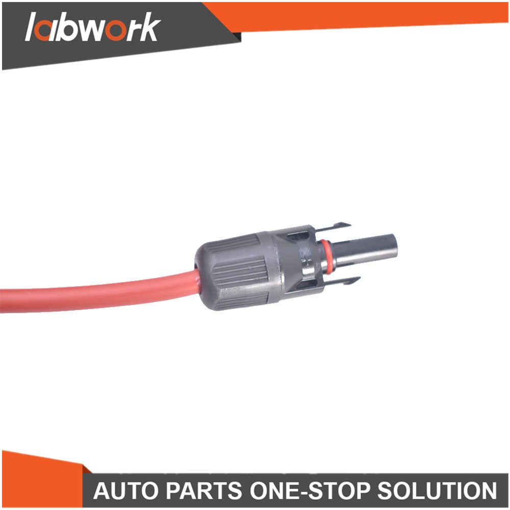 Labwork Black + Red Solar Panel Extension Cable Wire Connector 1 Pair 12/10 AWG