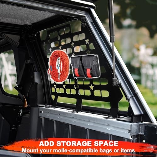 Rear Window Molle Panel Kit for Polaris XPEDITION ADV 2024+, Aluminum Rear