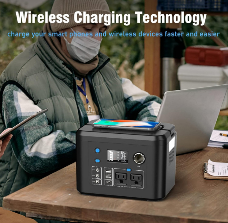 Estación de Energía Portátil 350W 260Wh con 2 AC Onda Pura para Camping, Nuevo