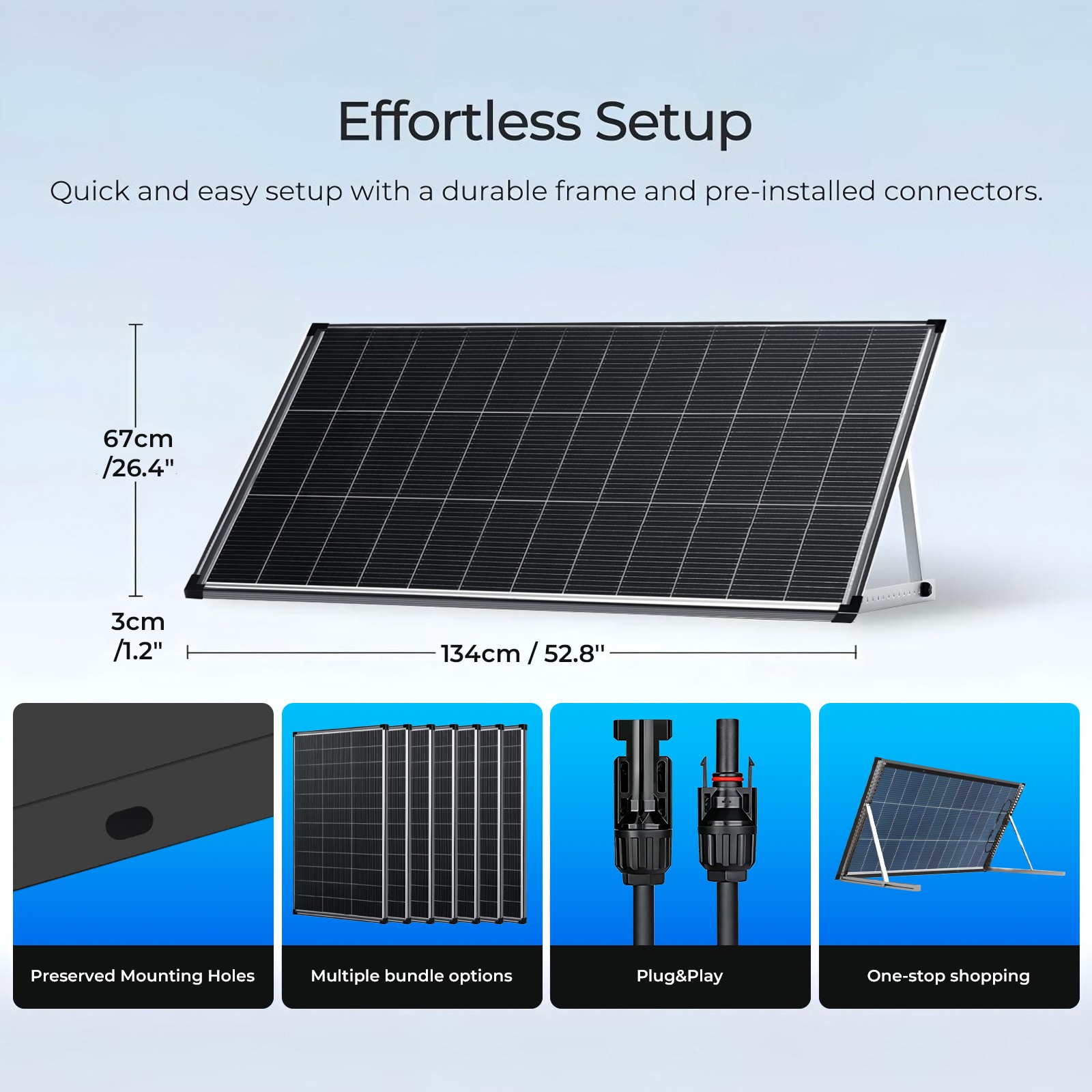 200W 400W 1000W Solar Panel N-Type 18BB Bifacial Home RV Off Grid RV Home Boat
