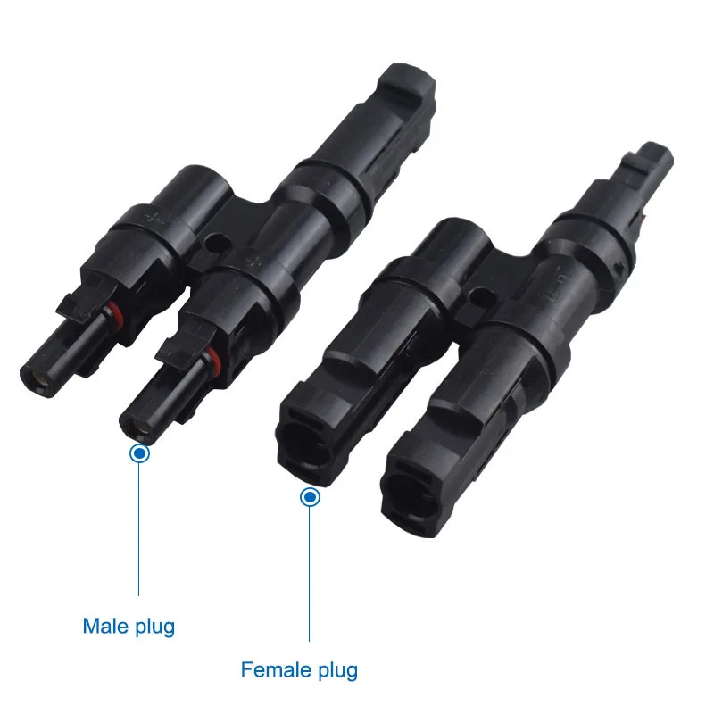1 Pair IP67 Solar PV Connector Approved 2 to 1 T Branch Male and Female Solar 10