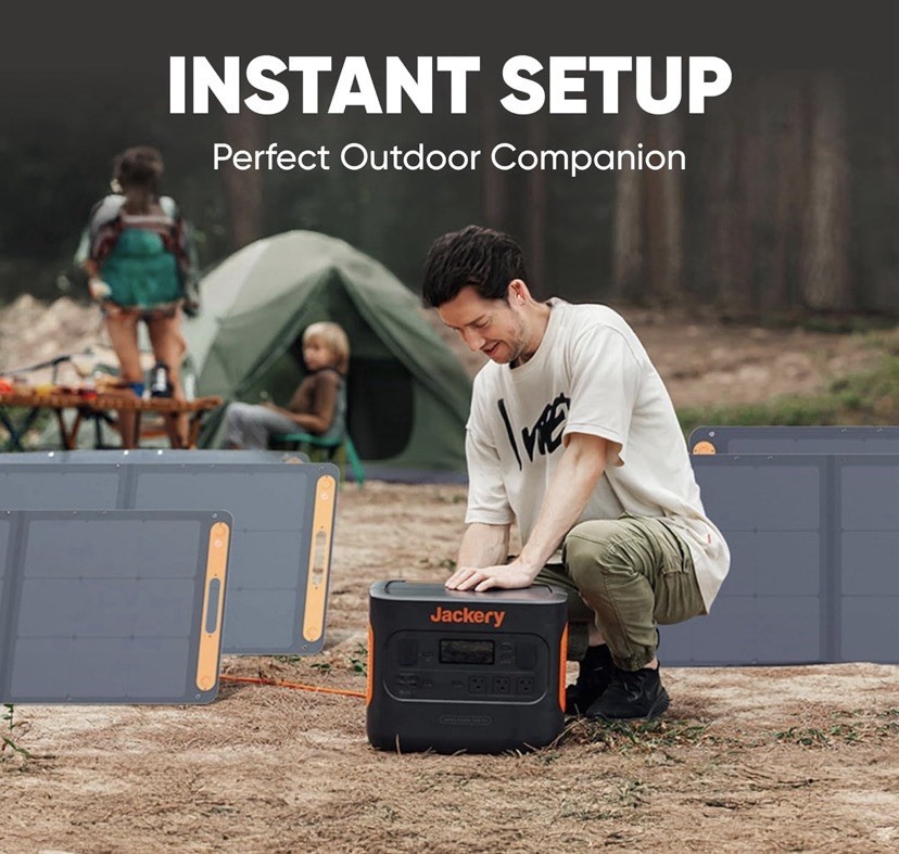 Jackery SolarSaga 200W Bifacial Portable Foldable Solar Panel IP68 Waterproof
