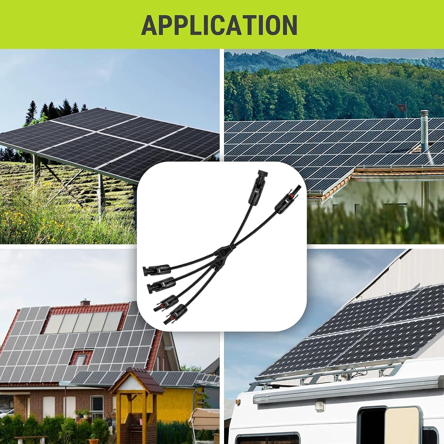 MC4 Solar Y Branch Connector – Weatherproof 2 to 1 Adapter for 60V Solar Systems