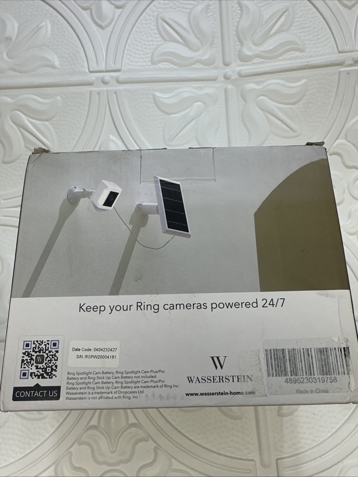 Wasserstein Ring Spotlight Cam/Ring Stick Up Cam Battery cream Solar Panel 2-Pk