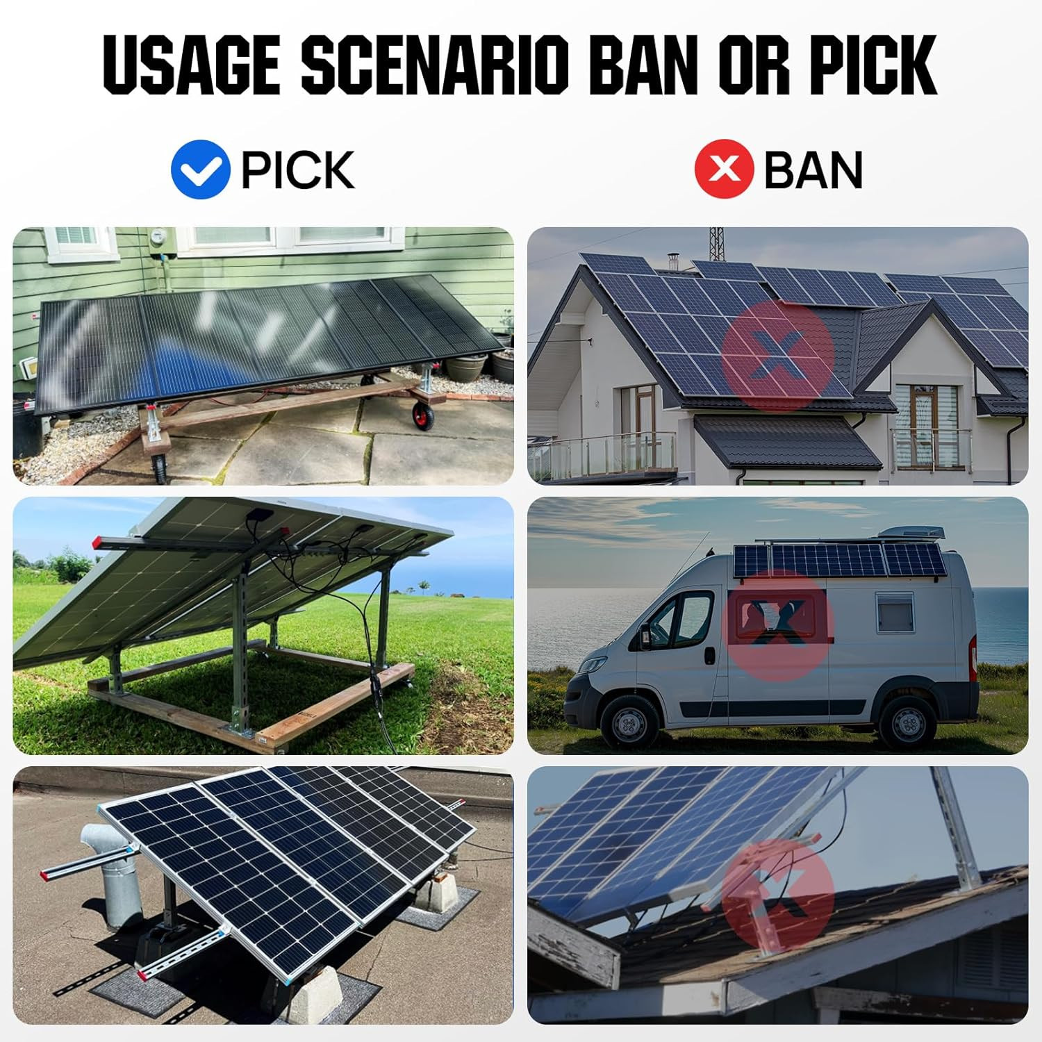 Upgraded Solar Ground Mount Adjustable Multi-Pieces Solar Panel Mounting Bracket