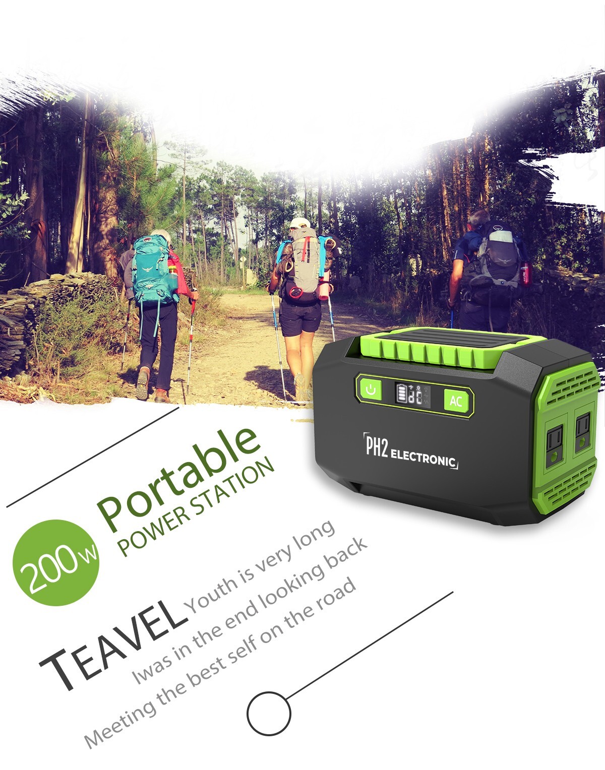 200W Portable Power Station 39000mAh / 3.7V / 145Wh Solar System Generator