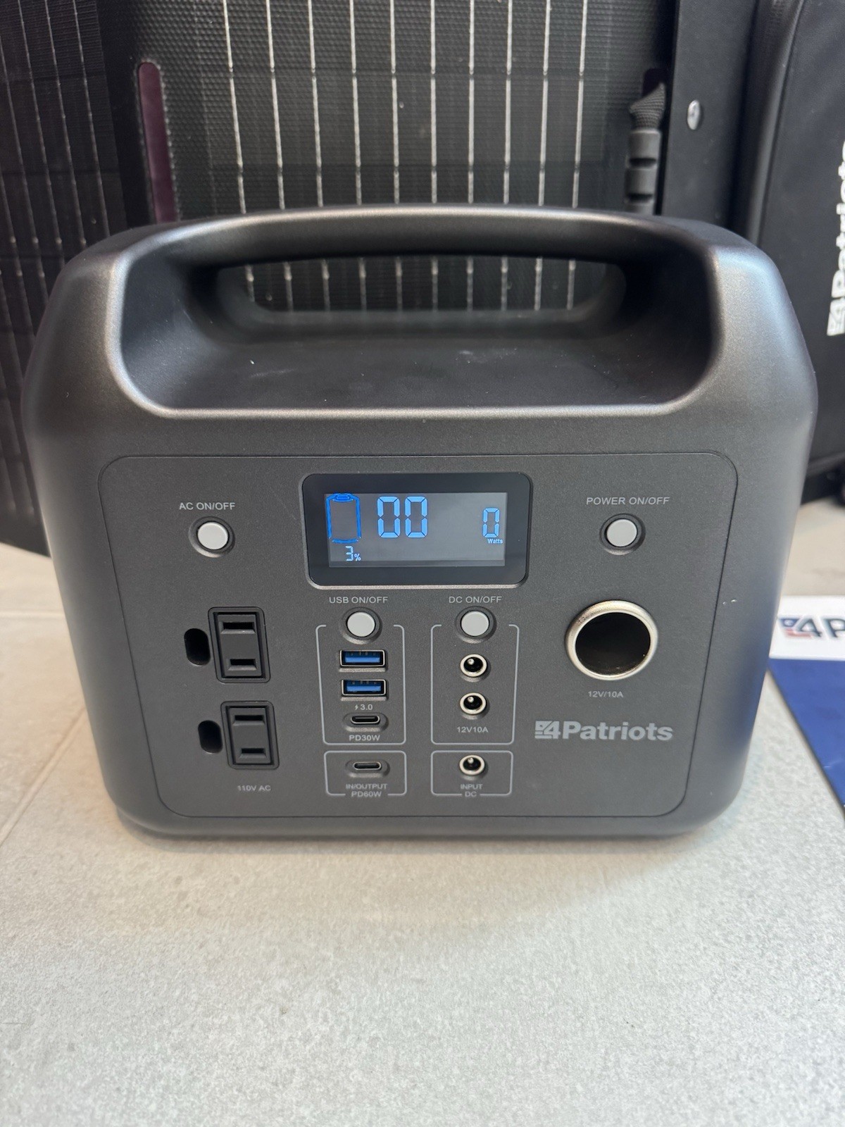 Patriot Power Sidekick Solar Generator 300W w/ 40W Panels Bundle 4x Pg87E
