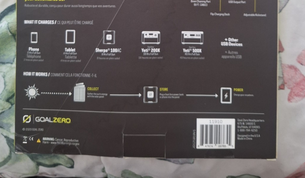 Goal Zero Nomad 20 20W Foldable Solar Panel Charger Black (11910)