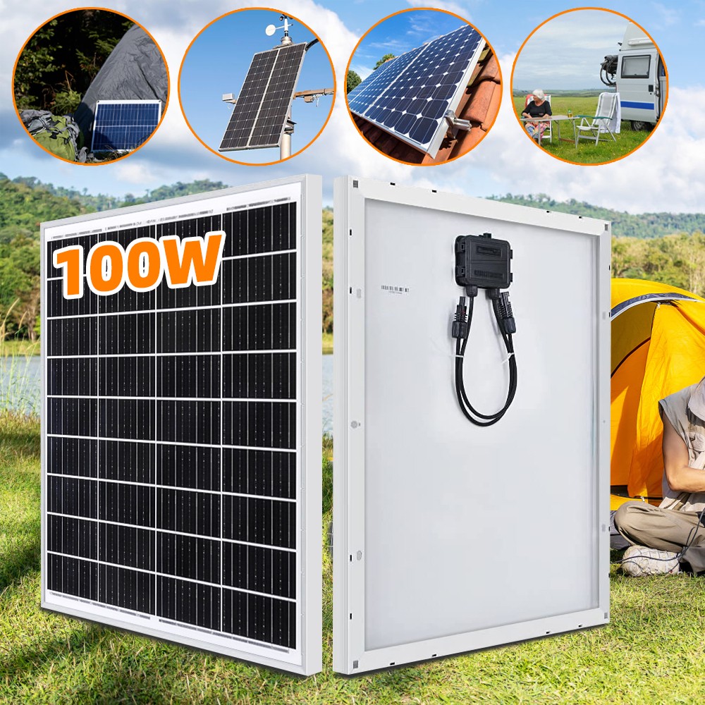 100W Rigid Monocrystalline Solar Panel Kit for Home Caravan RV Boat 12V Charger