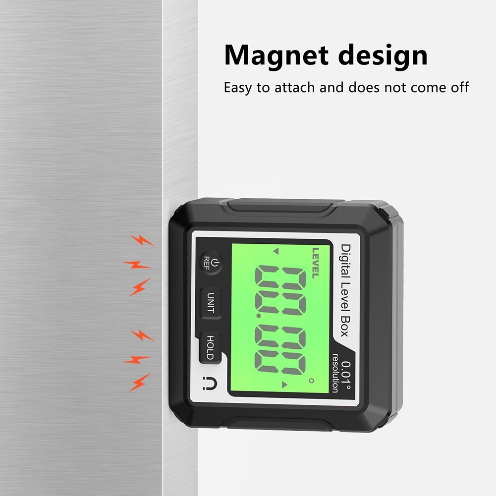 Digital Protractor with Magnetic Attachment for Hands Angle Measurement