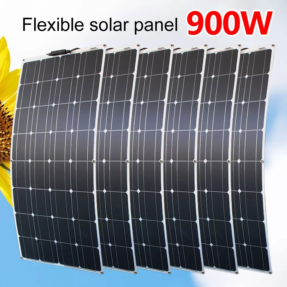 150W Wat Flexible Solar Panel 12V Charging for Home RV Boat Camping Off Grid