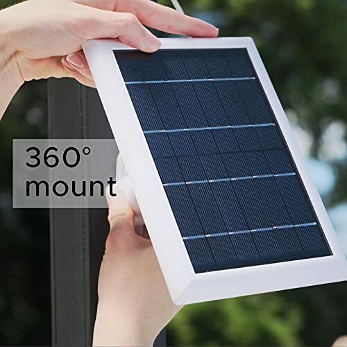 Solar Power Panel for Wyze Cam Outdoor Security Outdoor Camera- White – 3 Pack