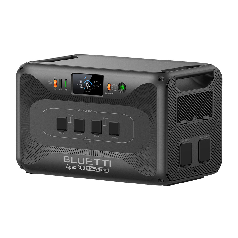 BLUETTI Apex 300 3840W 2764.8Wh +200W/350W Optional Solar Panels for Trip/Backup