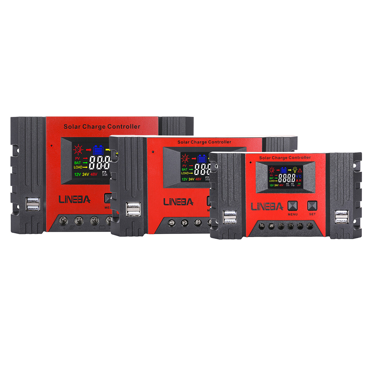 30-100A Solar Panel Regulator Charge Controller 12V/24V/48V Auto Focus Tracking