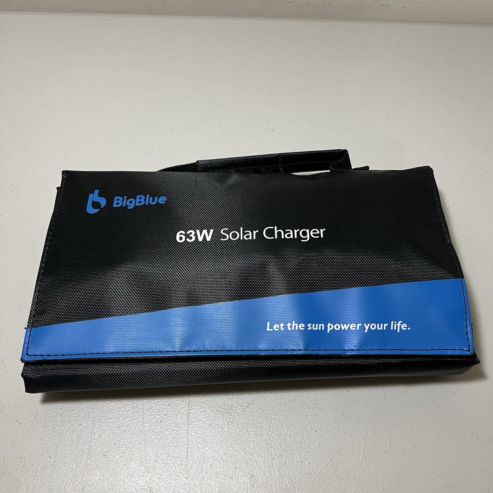 BigBlue 63W Solar Charger Portable Folding USB(2) USB-C DC No Cables Or Adapters