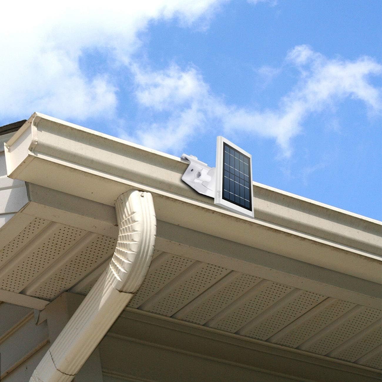 Outdoor Solar Panel Gutter Mount Adjustable Angle White Aluminum Alloy Bracket