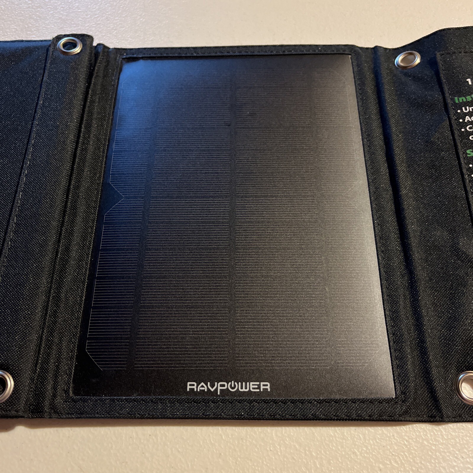 RAVPower RP-SC02 Solar charger 15W Solar Panel 2 USB Works Tested