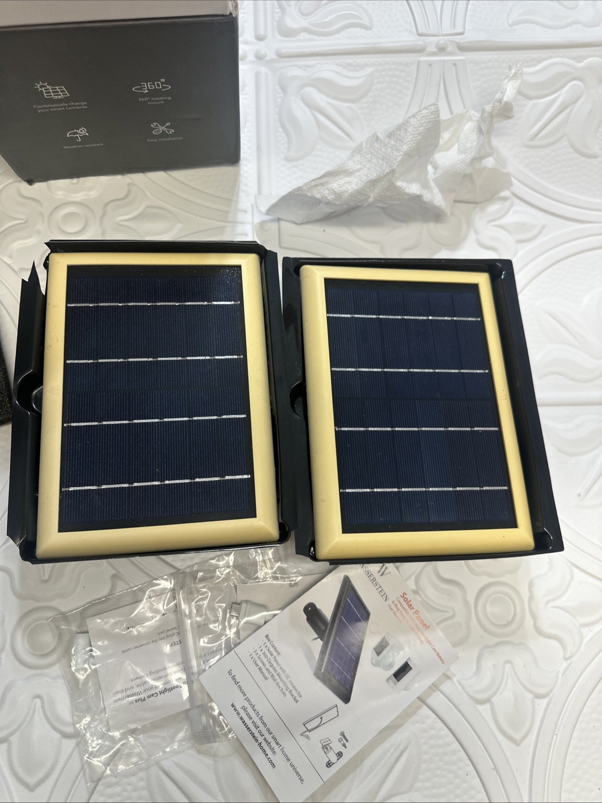 Wasserstein Ring Spotlight Cam/Ring Stick Up Cam Battery cream Solar Panel 2-Pk
