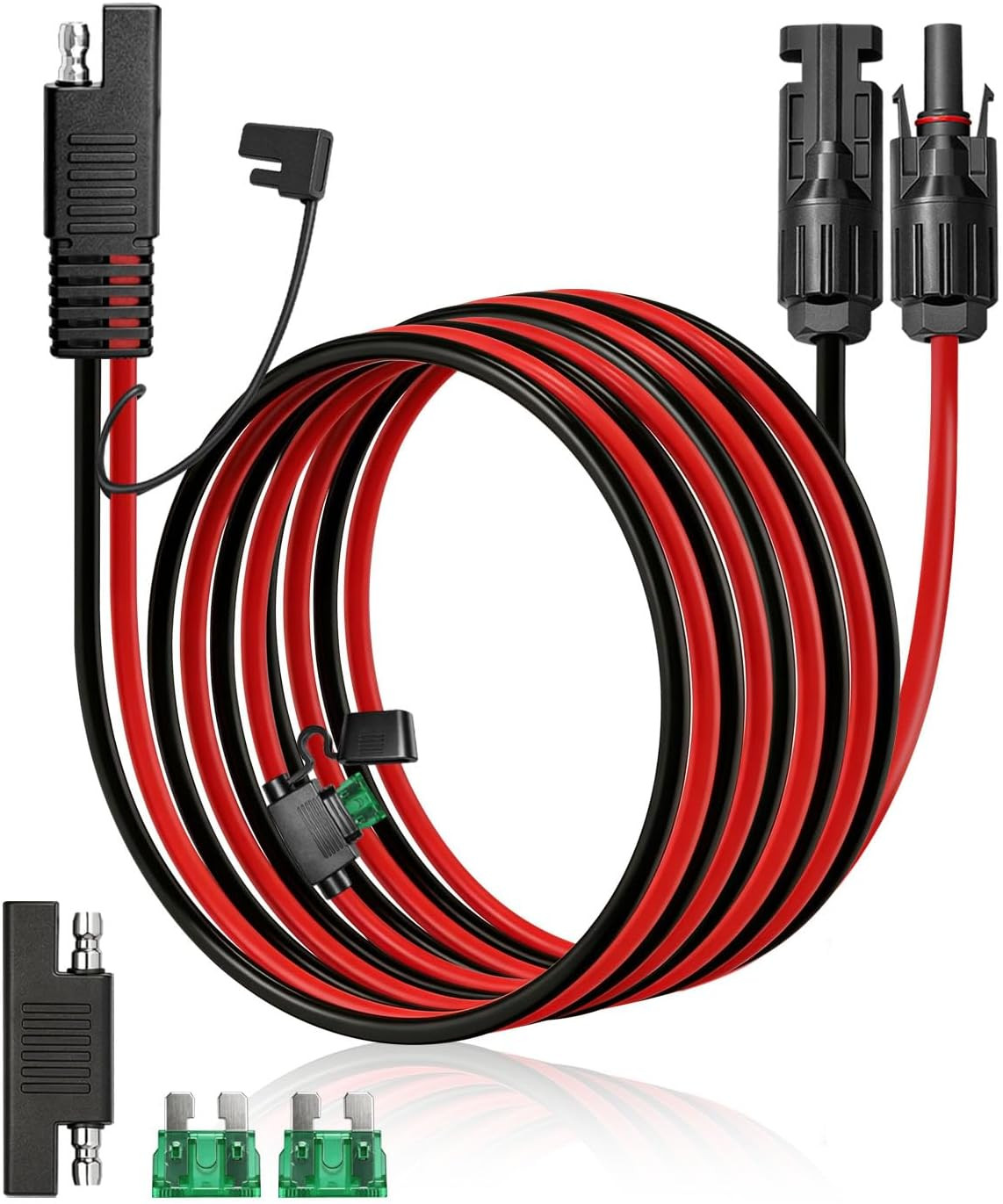Solar Panel Connector to SAE Adapter Cable 20FT 10AWG MC4 to SAE Adapter |