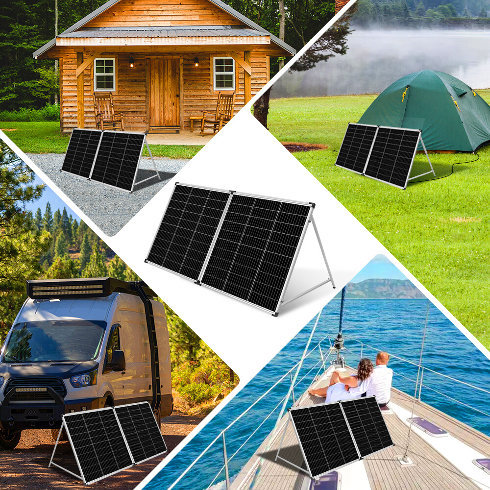Dokio 100W 160W 200W 12V Suitcase Portable Solar Panel Kit For RV Boat Camping