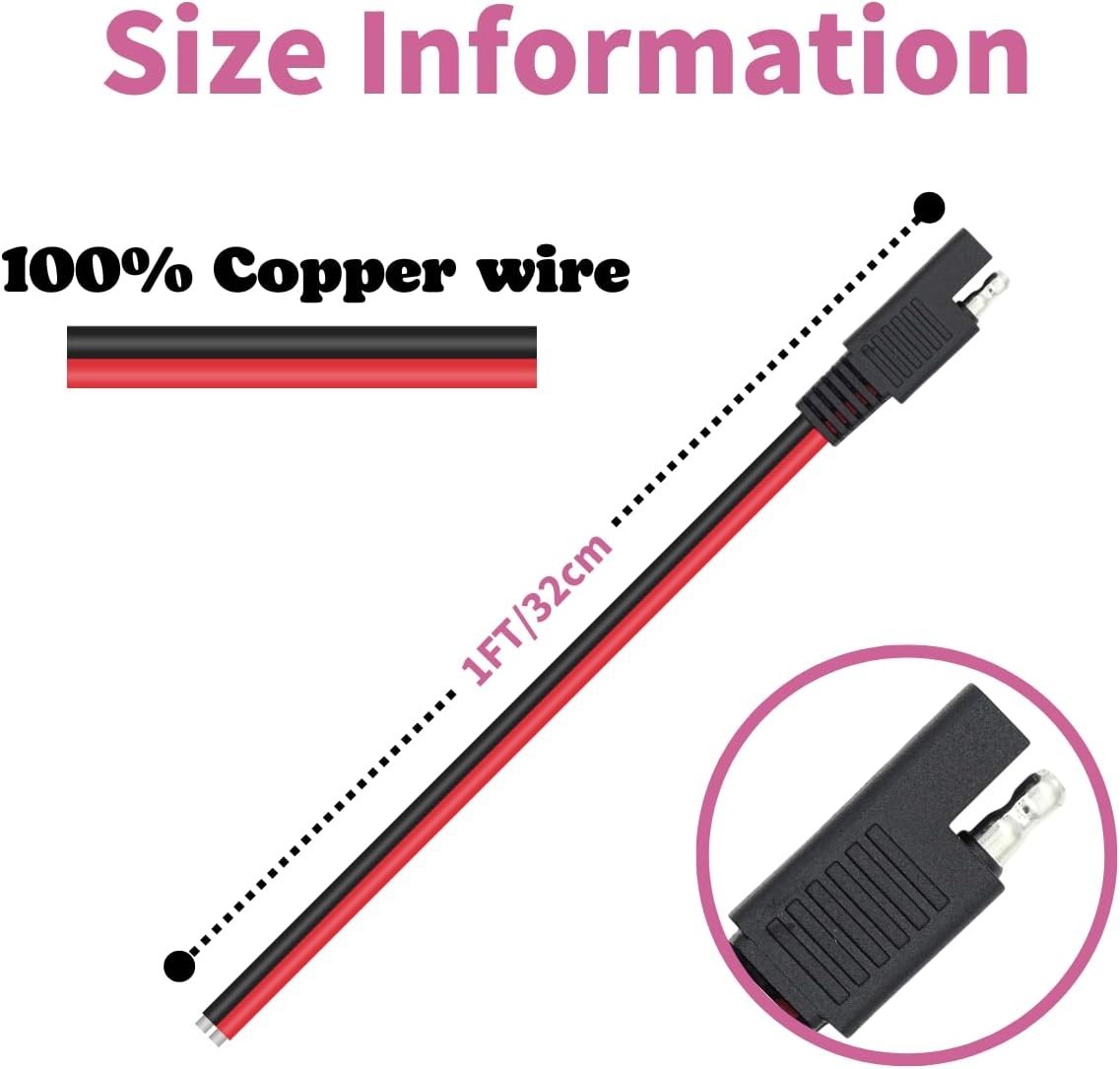 Durable SAE Quick Disconnect Extension Cables – Perfect for RVs, Cars, and More