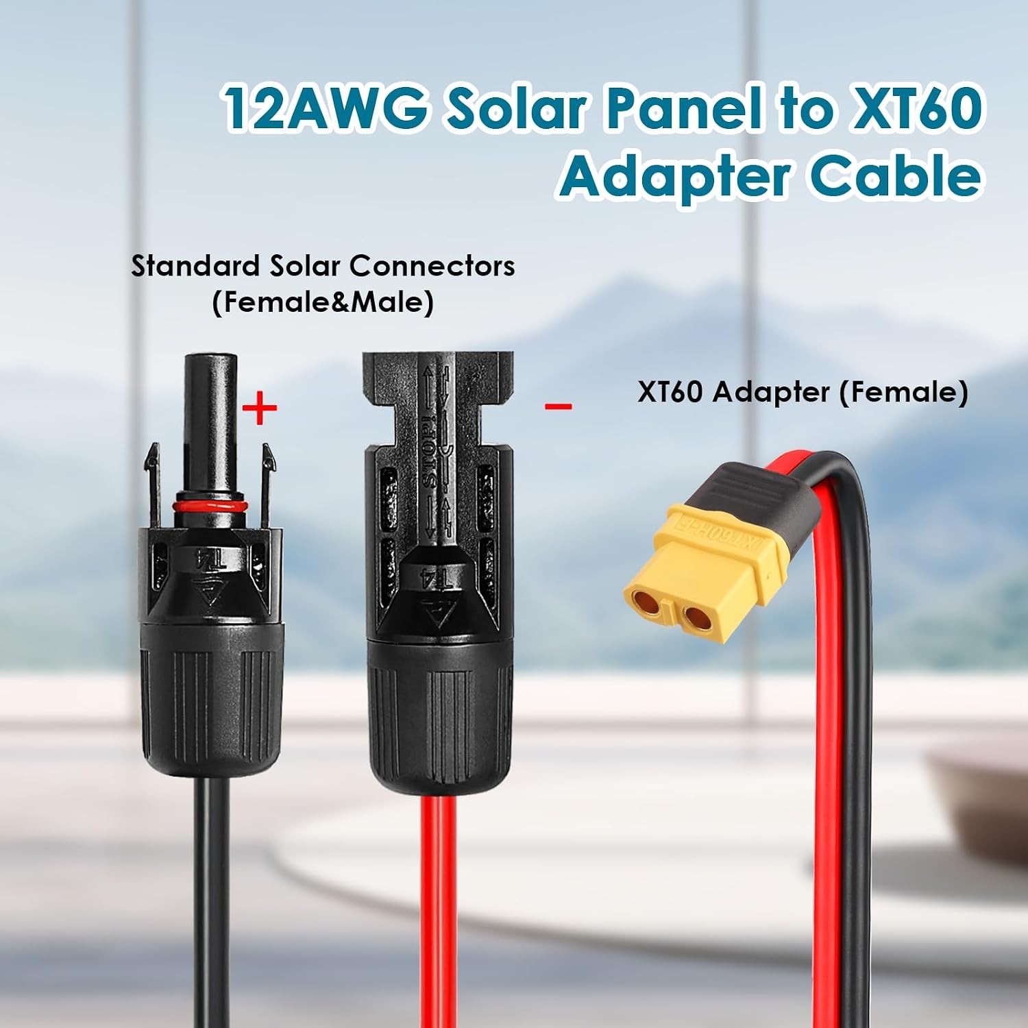 Waterproof & Dustproof 75FT XT60 Solar Cable – Perfect for Emergency Power Needs