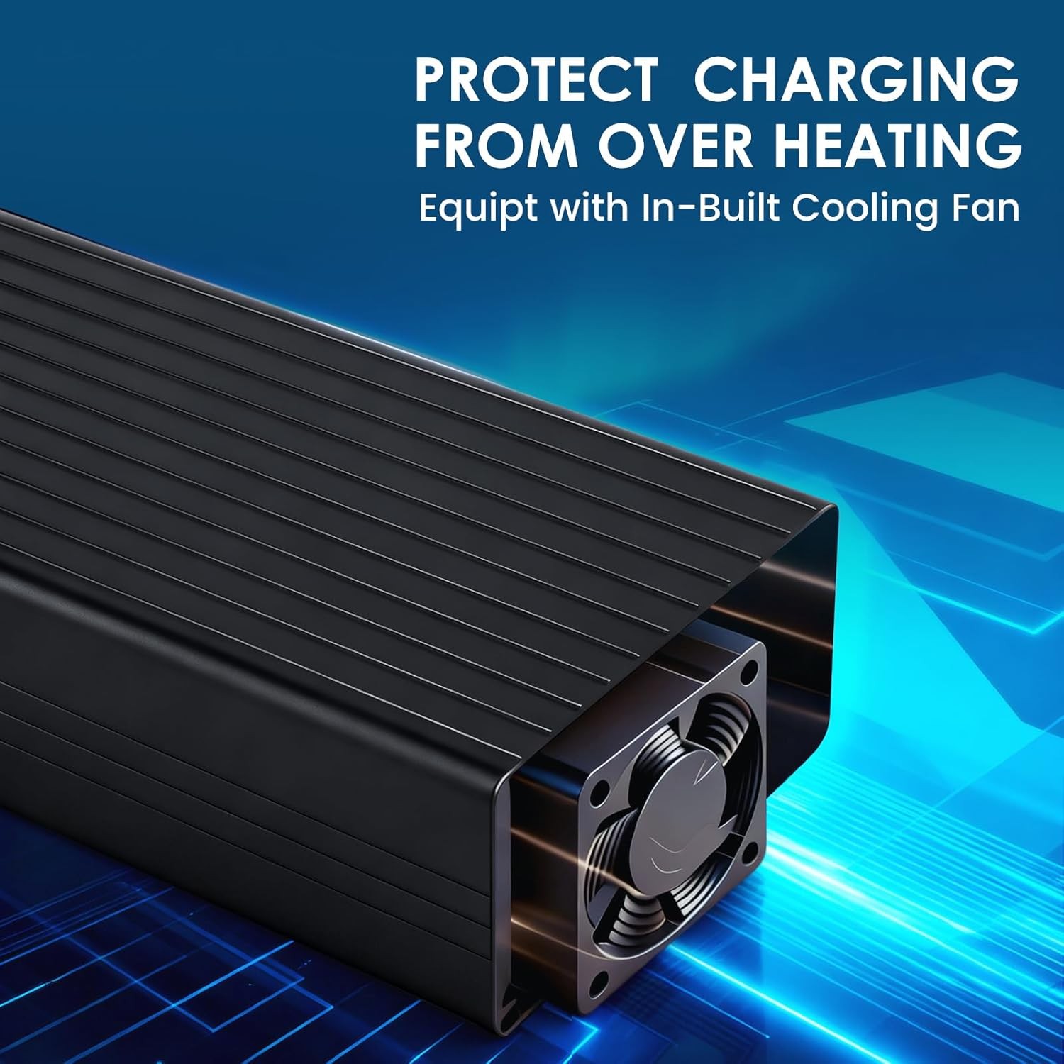48 Volt/58.4V 15A LiFePO4 Battery Charger for 48V/ 51.2V Lithium Battery for Gol