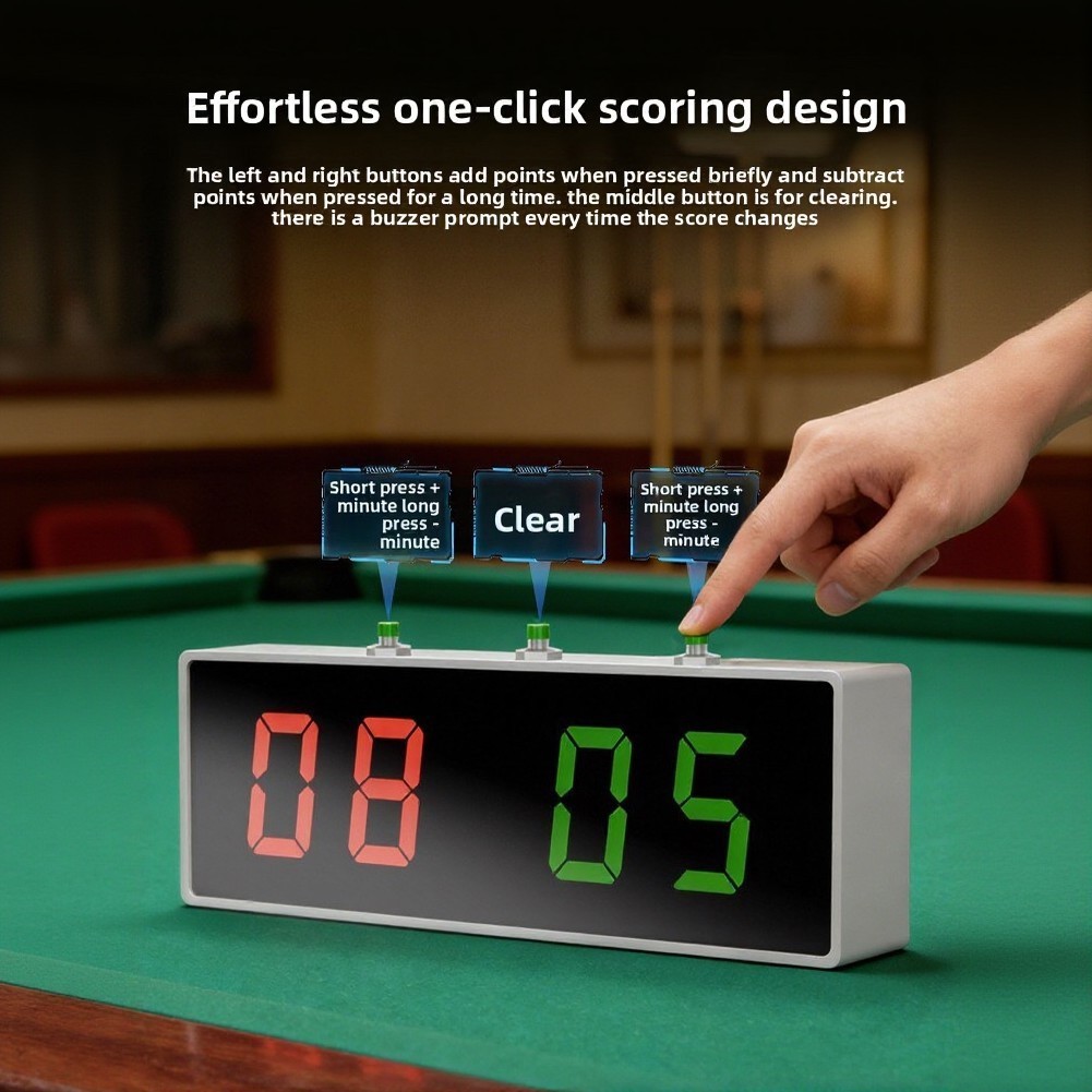 Electronic Scoreboard for Billiards Halls with Clear Long-Distance Visibility