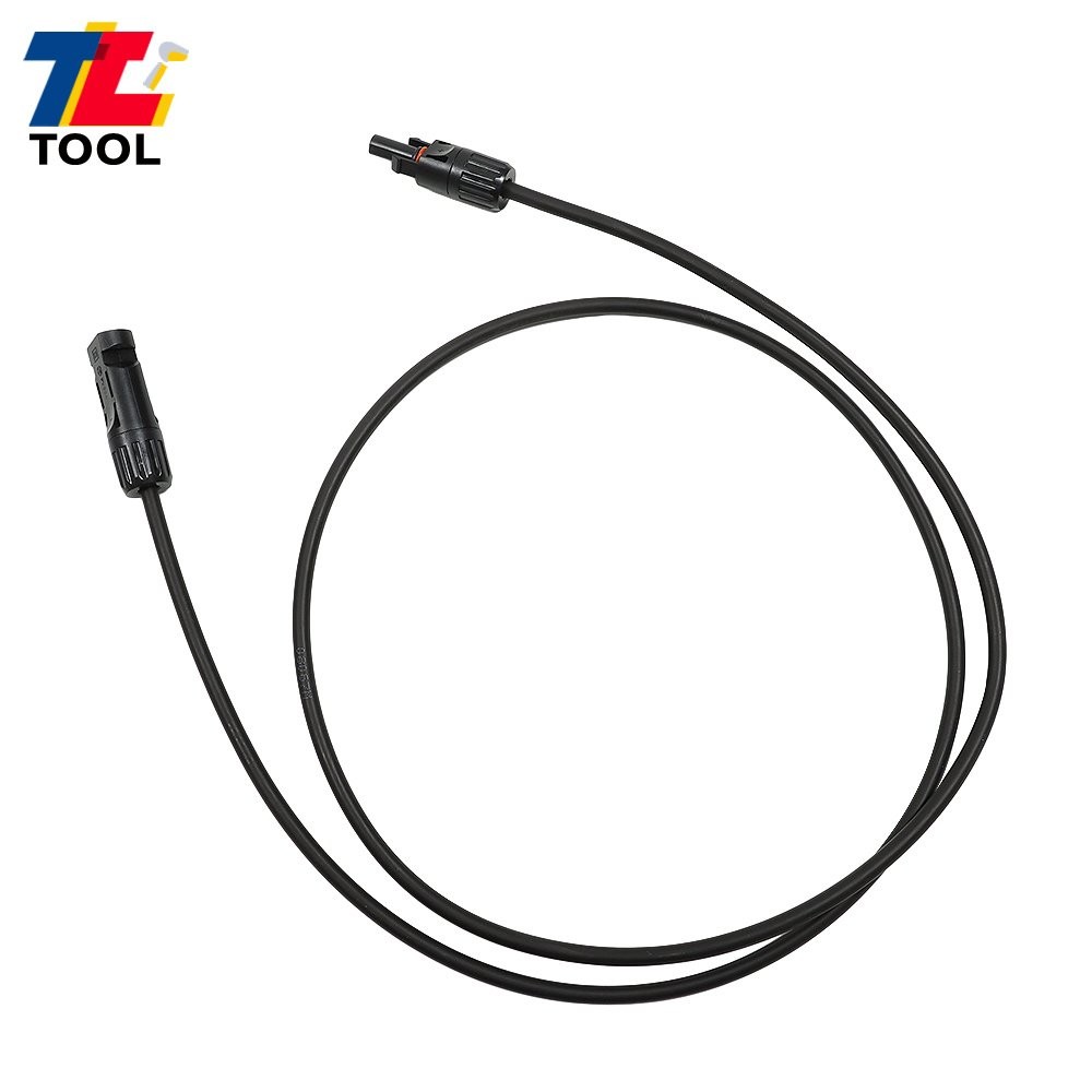 1 Pair 5FT 10AWG Solar Panel Extension Cable Wire Connector Black + Red