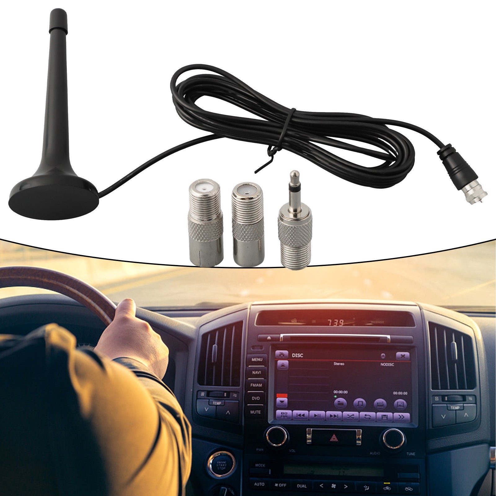 Optimal Signal Reception with Magnetic Base and 3meters Coaxial Cable Placement