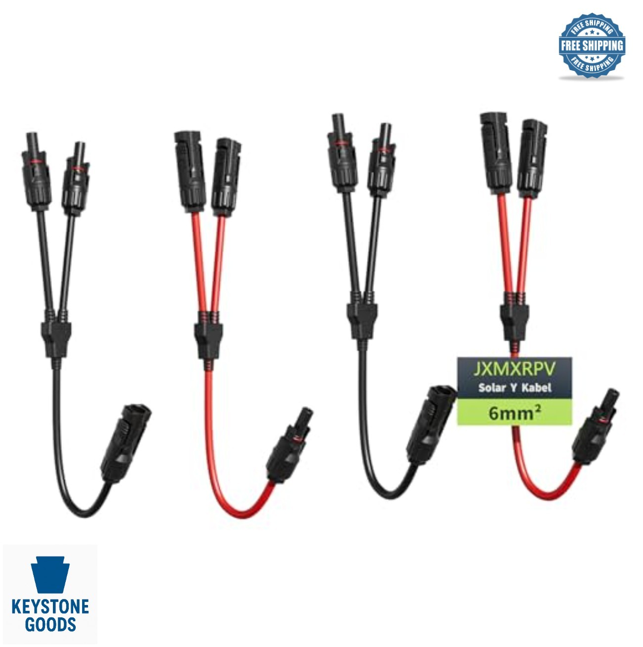 Solar Connectors 10 AWG IP68 Y Branch Parallel Adapter Tool Free 30A 1500V for