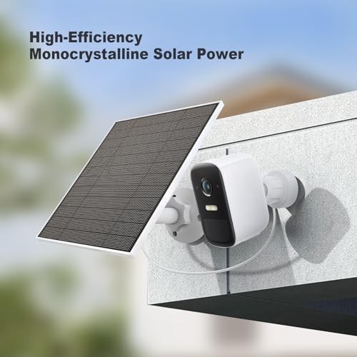 Solar Panel for Eufy Camera, 5W Solar Panel Compatible with Eufycam 3/3C/2/2 1