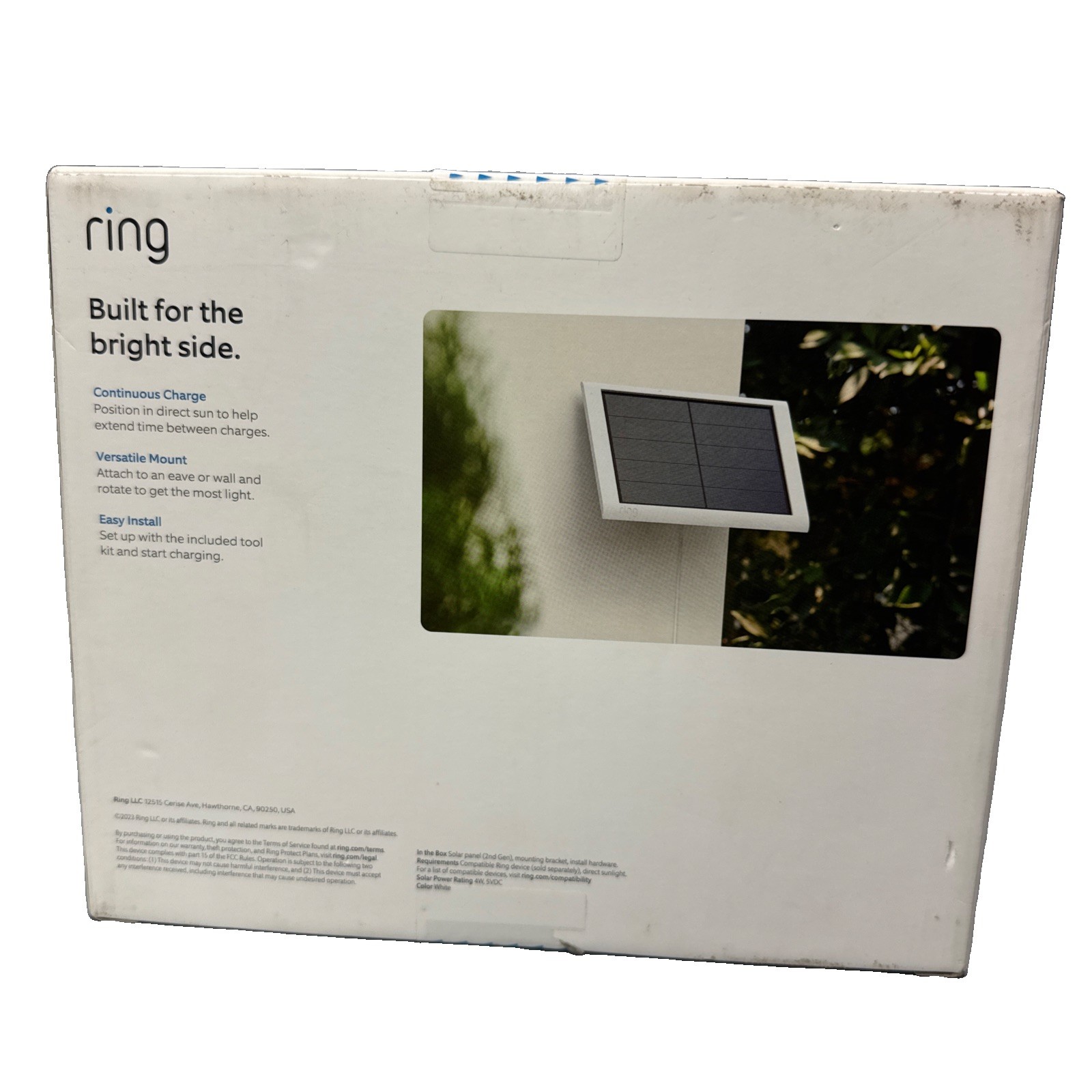 Ring 2nd Generation 4W Solar Panel for Select Ring Security Cameras – White