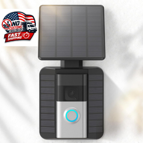 Solar Charger Compatible with Ring Video Doorbell 3/3 Plus/4 Battery Doorbell US