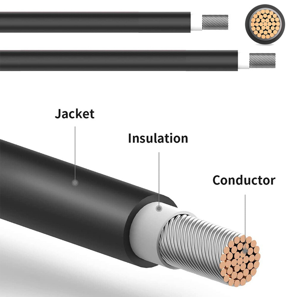 Solar Panel Y Branch Cable Connection Waterproof Adapter Connectors Extension