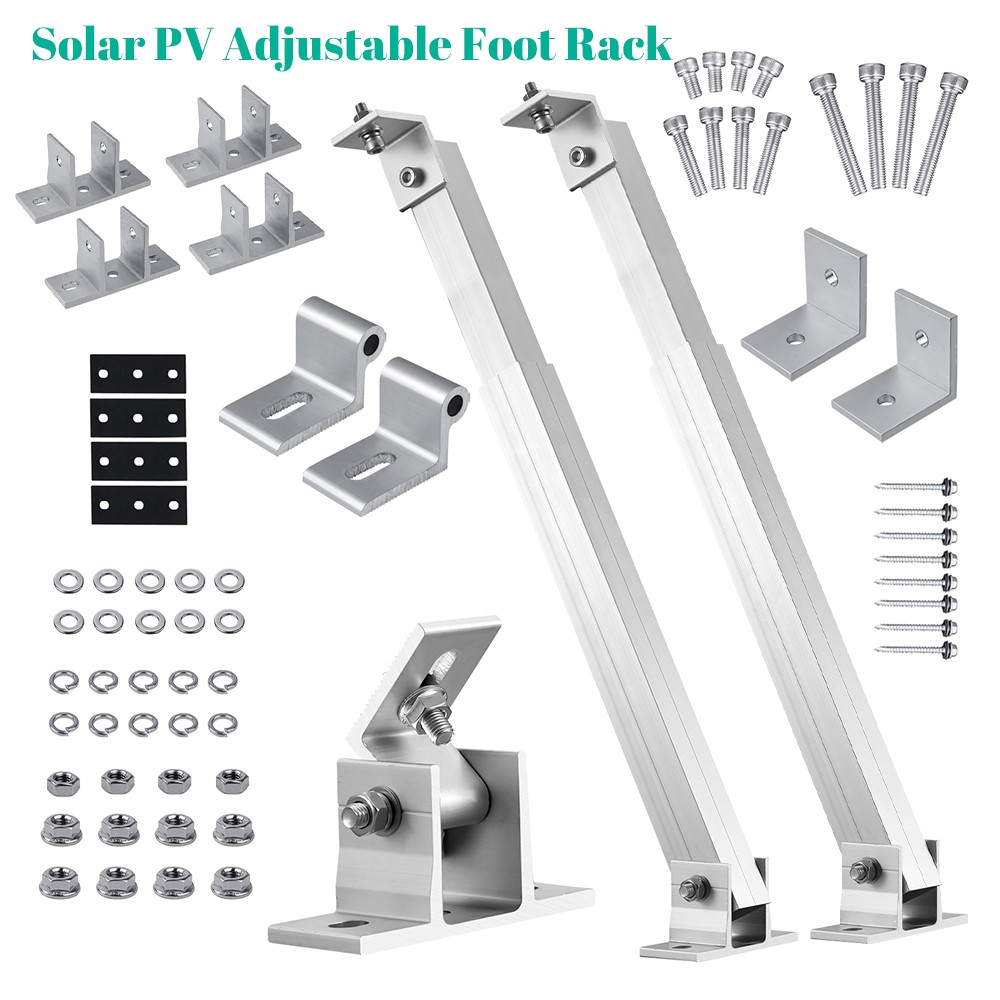 Adjustable Solar Panel Tilt Mount Brackets Wall Roof Boat RV Off Grid Universal