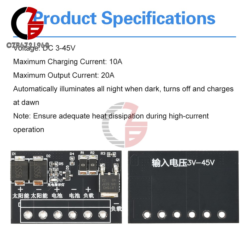 DC 6-45V Solar Controller Street Light Control Board LED Auto Solar Light Driver