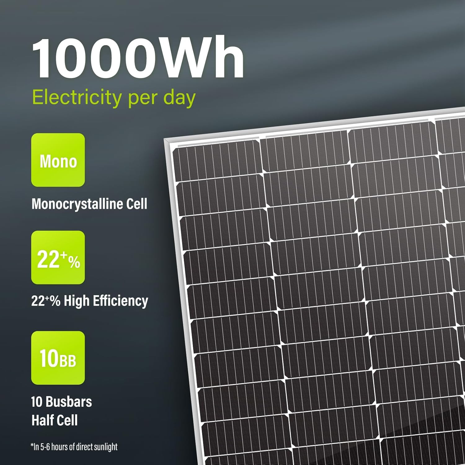 10BB 200W 24V Monocrystalline 200 Watt 24Volt Solar Panel Designed for 24V Charg
