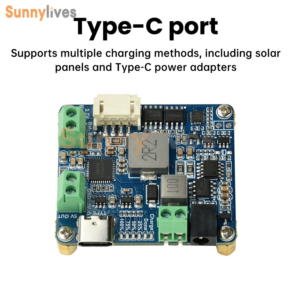 6-24V Solar Panel Power Management Module 5V 3A Supports MPPT, PD QC FCP SFCP