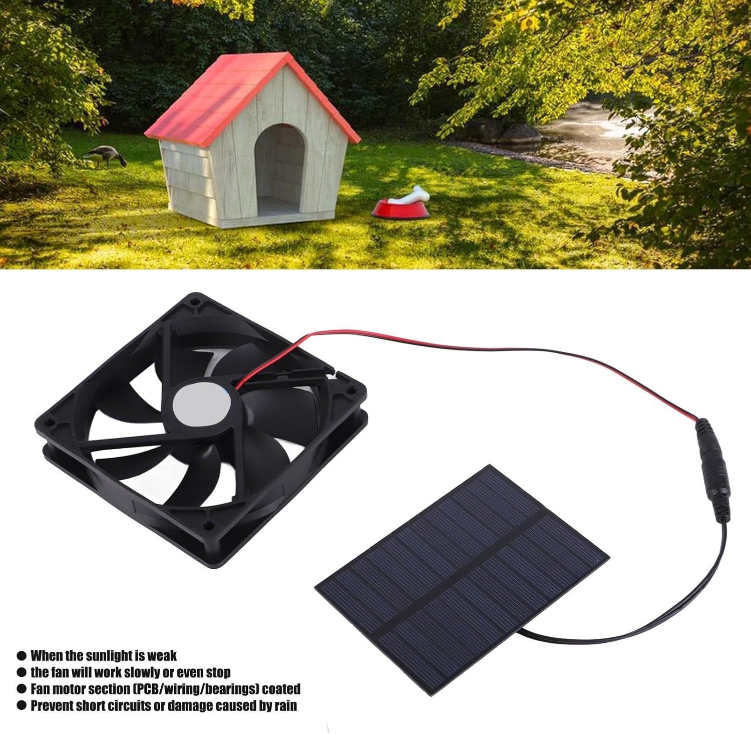 3W Waterproof Solar Panel Fan for Greenhouses & Chicken Coops – Superior Cooling