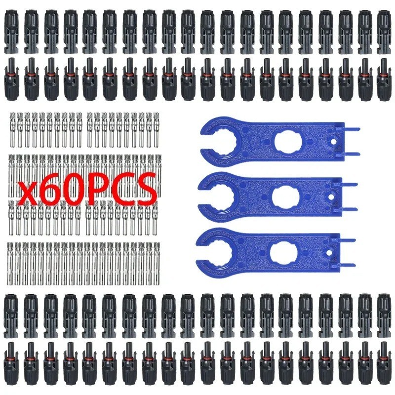 10/20/50/100/200 Pairs Solar Cable Connectors Male Female DIY For Solar Panel US