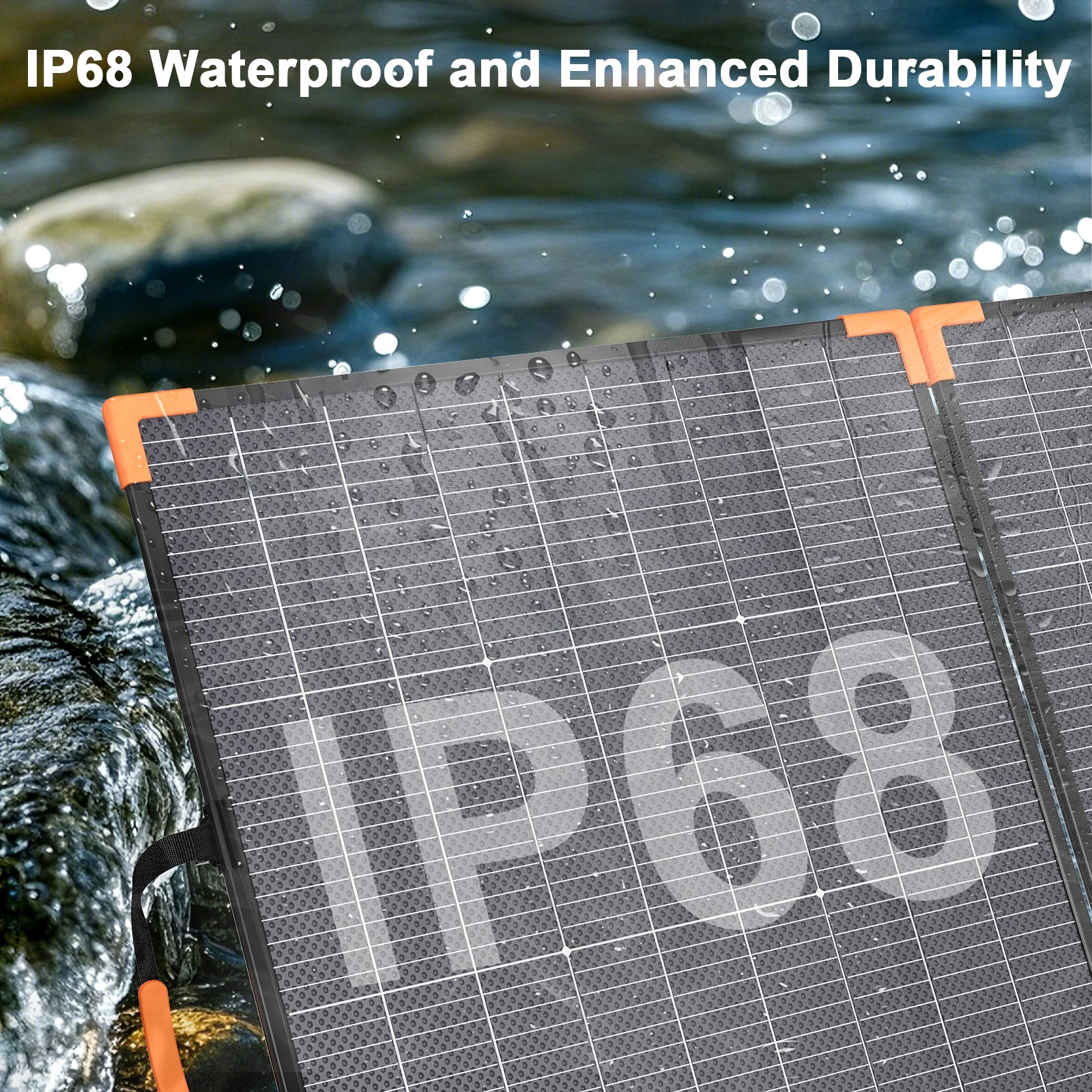 MHPOWOS Bifacial Foldable Solar Panel 200W 100W Portable for Powerstation