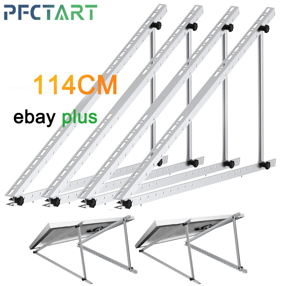2 Set 114CM 118CM Solar Panel Bracket Mount 0-90° Adjustable Tilt RV Home Garden