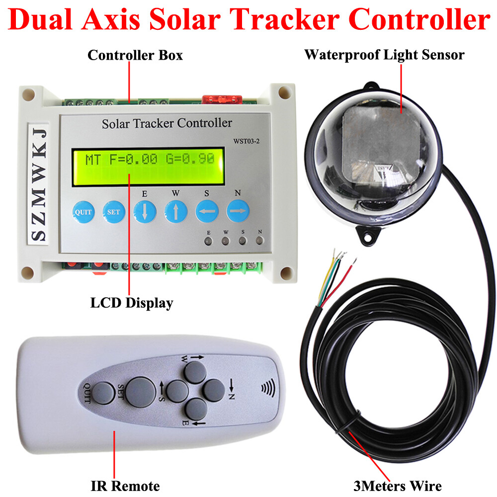 Solar Panel Tracker Dual Axis Tracking LCD Controller &Light Sensor+Relay Module