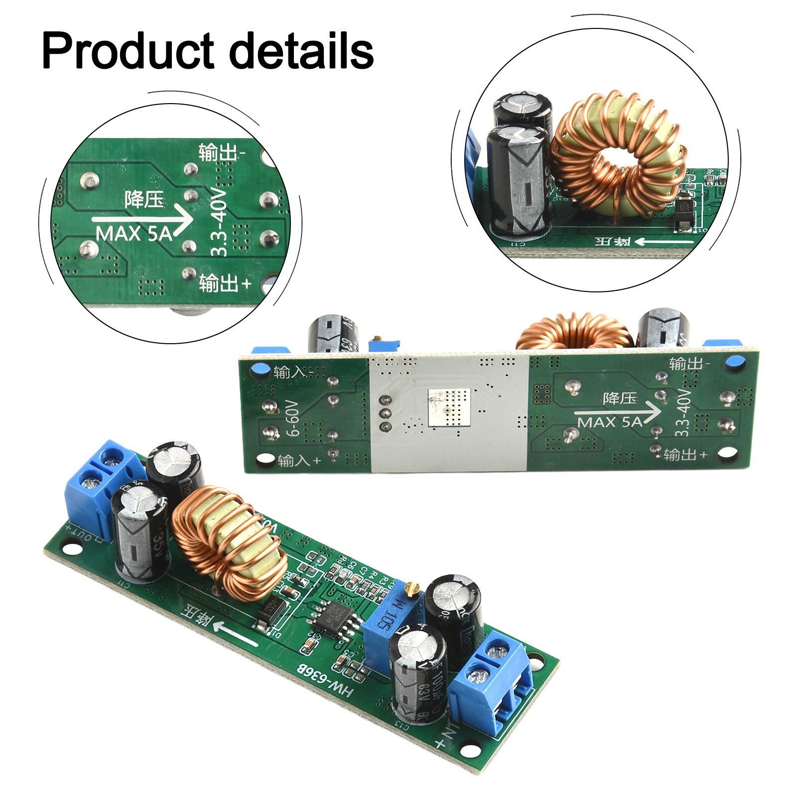 Reliable 10A DC to DC Converter Step Down Regulator 6 5V48V to 1 25V30V