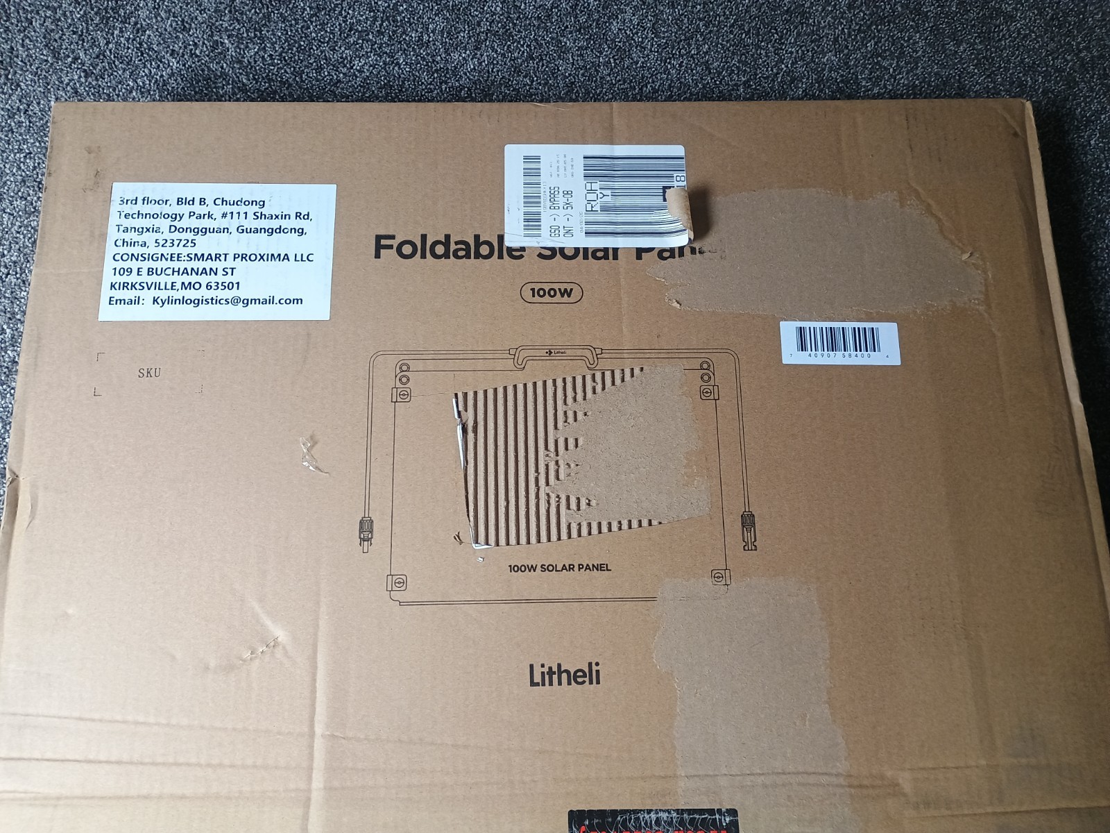 Litheli 100w Portable Solar Panel Foldable Mini Solar Panel for Camping
