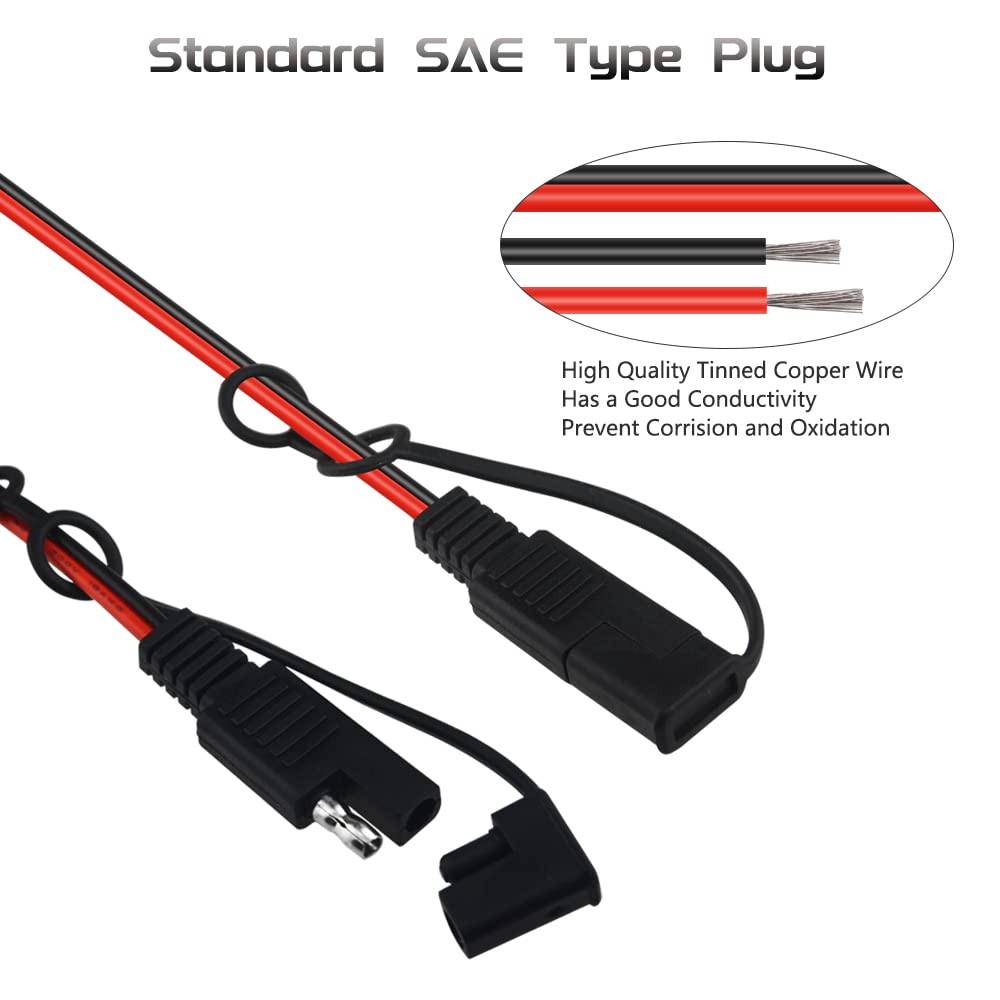 4 PCS SAE to SAE Extension Cable Quick Disconnect Wire Harness SAE Connector …